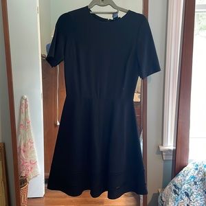 Aqua short sleeve black dress